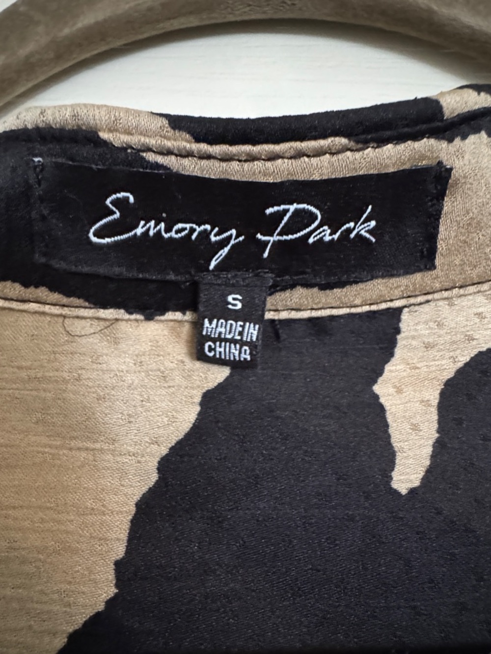 emory park Black and Cream Zebra-Print Long Sleeve Wrap Dress - Picture 5 of 5